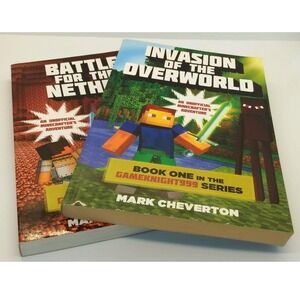 MINECRAFT Gamers GAMEKNIGHT999 Series Books 1 & 2 Adventure Fiction SET OF 2